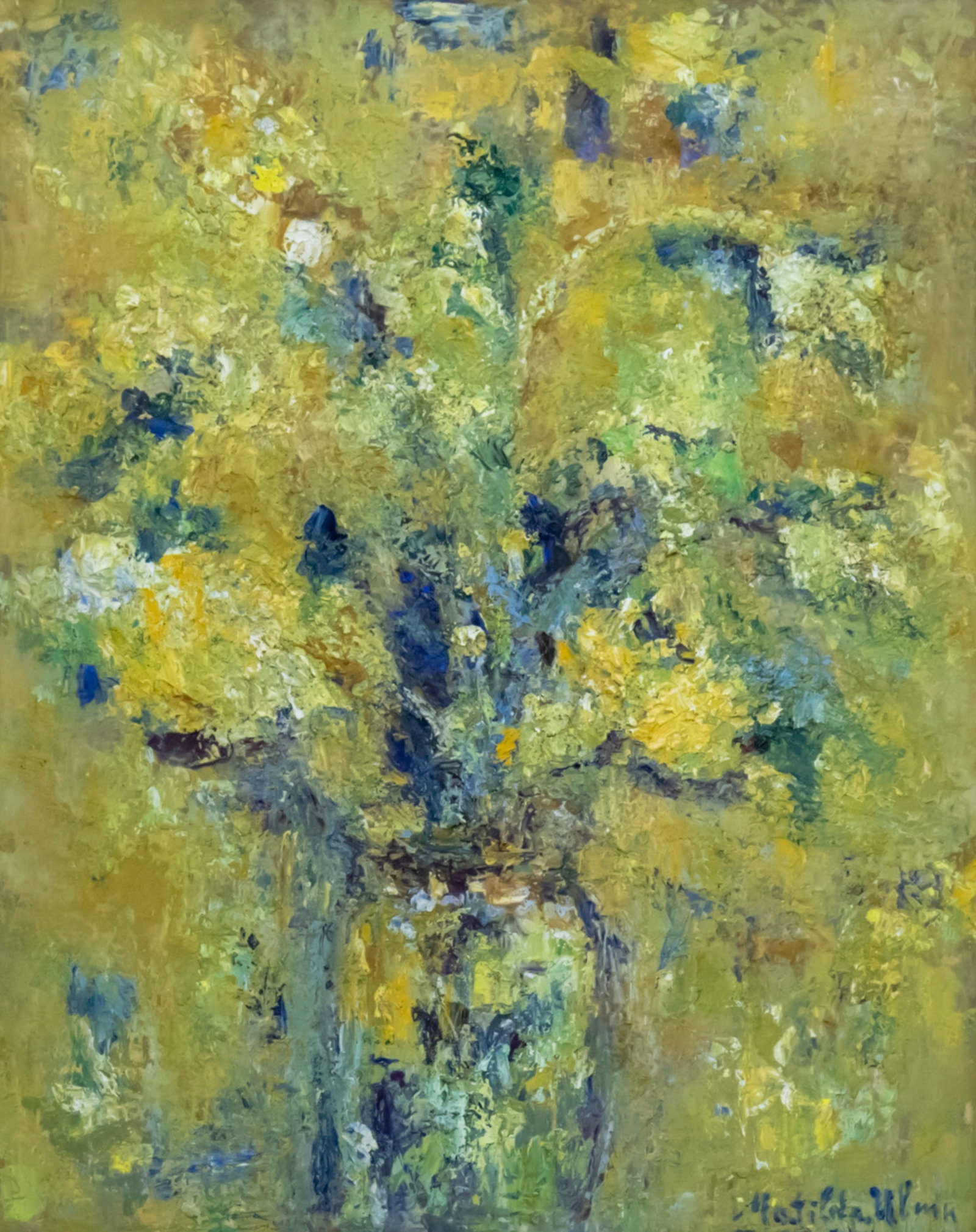 Matilda Ulmu (Romanian, 1917-2007) - Flowers, Oil on Cardboard. (1 of 2)