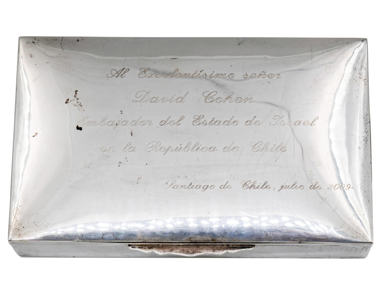 Sterling Silver Cigar Case, Chile, 20th Century. (1 of 1)