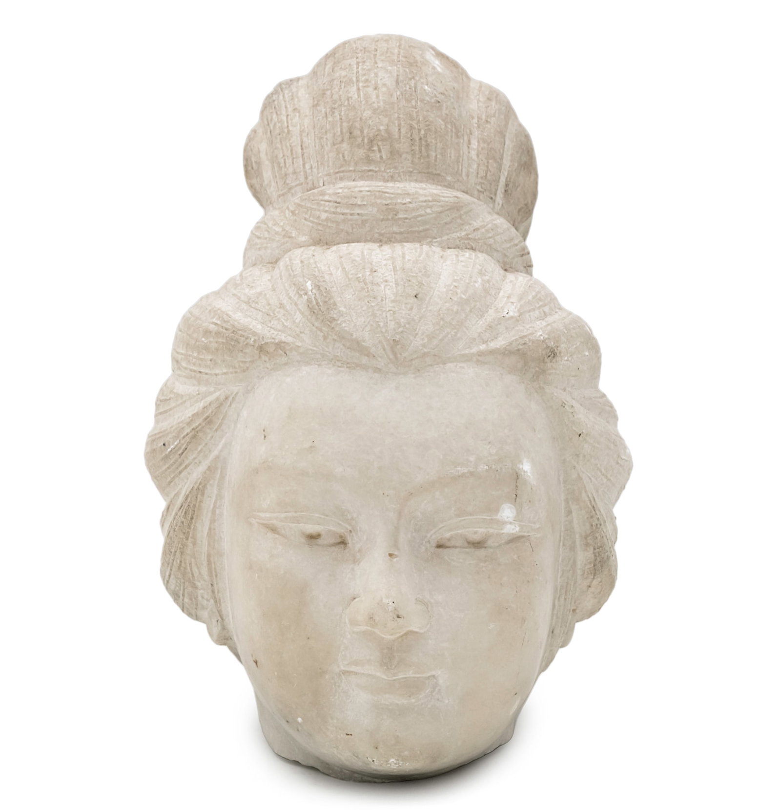Head of Guanyin, Chinese Marble Sculpture. (1 of 1)