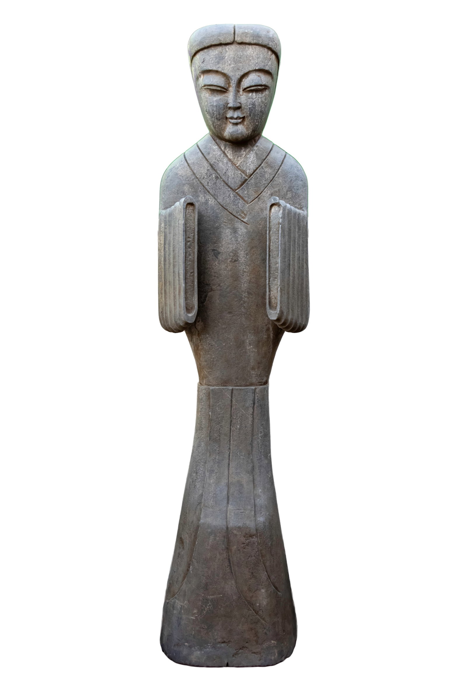 Chinese Carved Stone Servant Sculpture, Large and Very Heavy! (1 of 1)