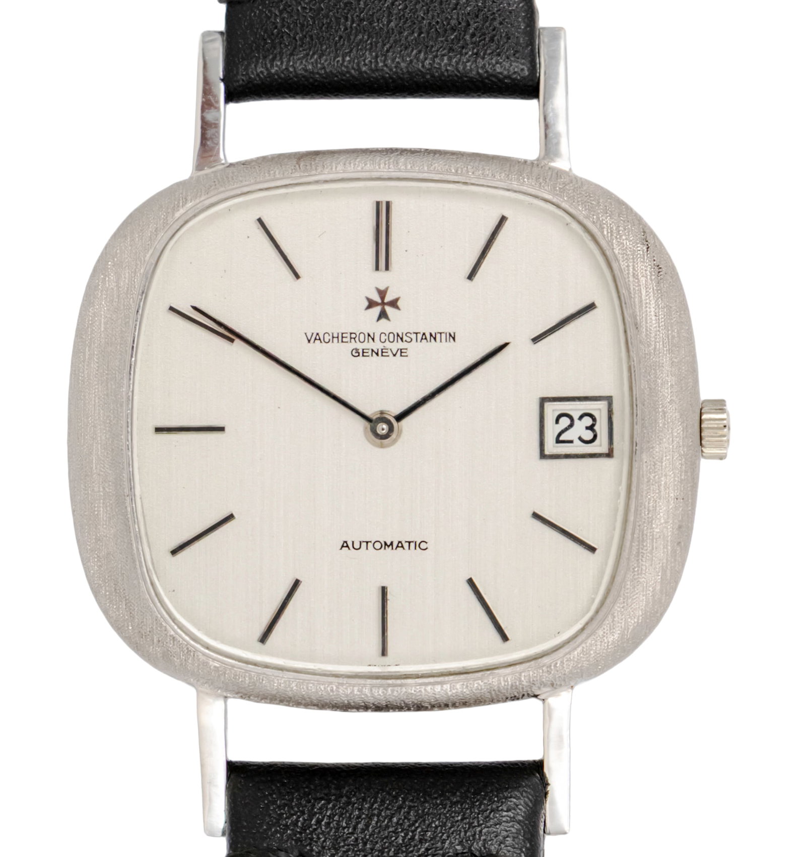 Vacheron Constantin 18k White Gold Wristwatch.: Vacheron Constantin 18k White Gold Wrist Watch. Automatic movement, working condition. Date. Leather strap. 32x36mm. Cal: K1121 Ref: 2169Q Serial: 506094