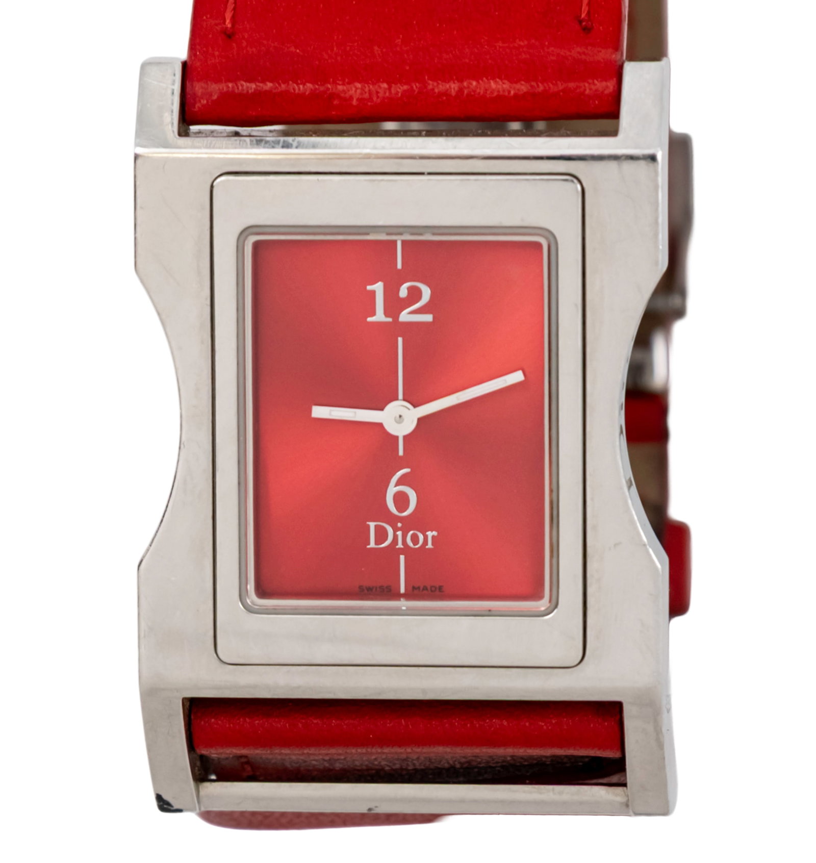 Christian Dior Ladies Wristwatch.: Christian Dior Ladies Wrist Watch. Quartz movement, working condition. Original leather strap. Original deployment clasp. 32x30mm. Ref: CD033110 Original box.