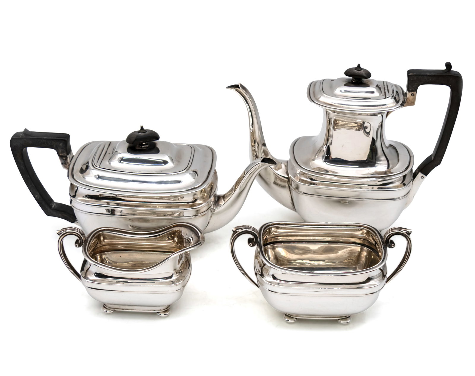 Sterling Silver Tea and Coffee Set, 4pcs, Harrison Brothers & Howson, Sheffield, England, 1946. (1 of 5)