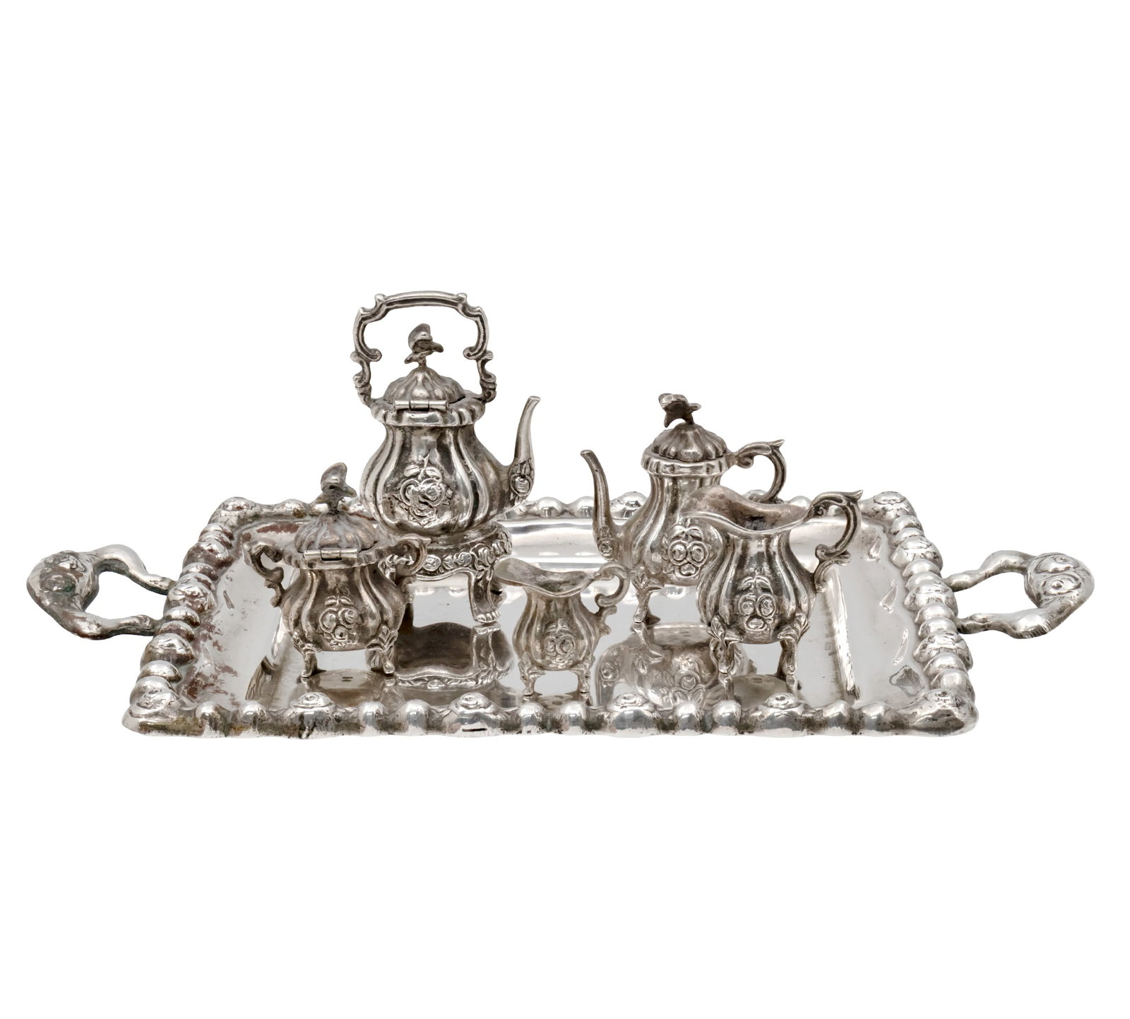Miniature Silver Tea and Coffee Set, 6 pcs. (1 of 4)