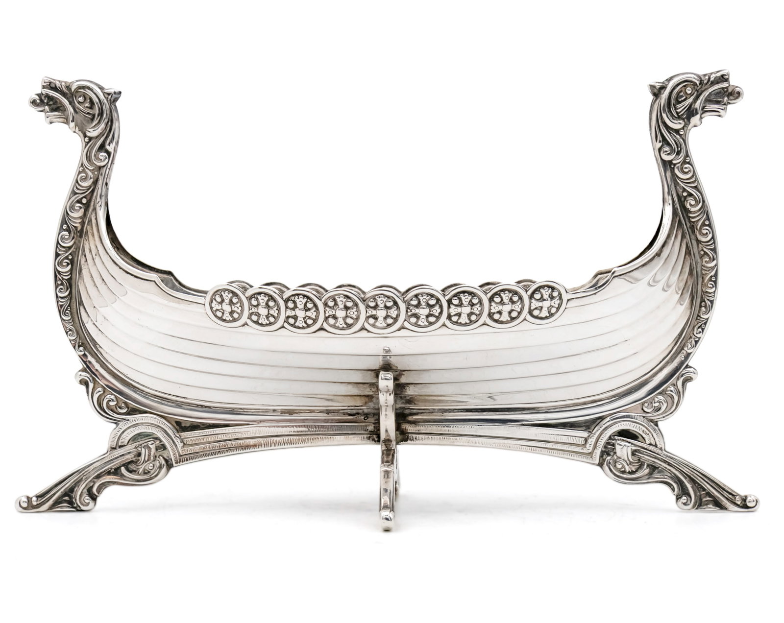 Norwegian Silver Viking Boat Bowl, 20th Century. (1 of 4)