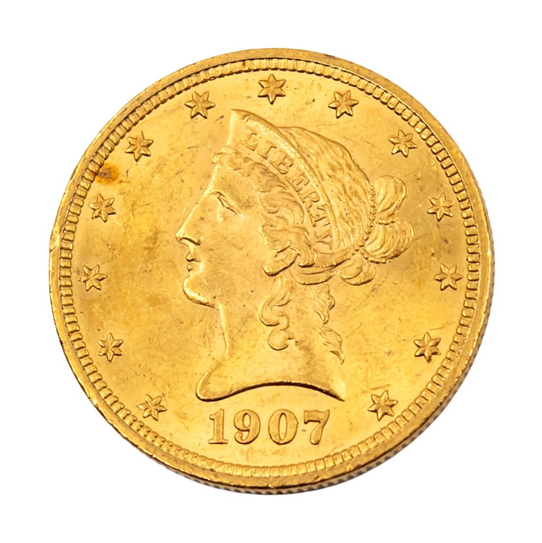 American 10 Dollar Gold Coin, 1907.: American 10 Dollar Gold Coin, USA, 1907. 900 gold. 16.71gr.