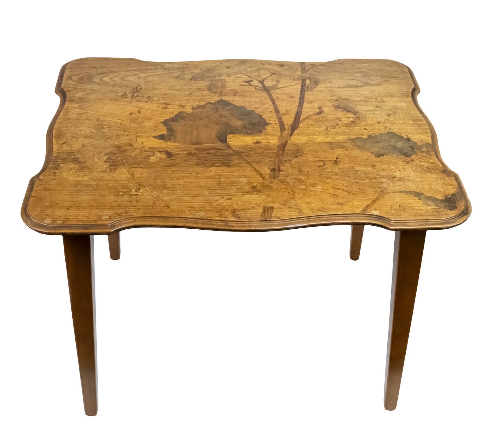 Emile Galle (French, 1846-1904) - Marquetry Table. (1 of 5)