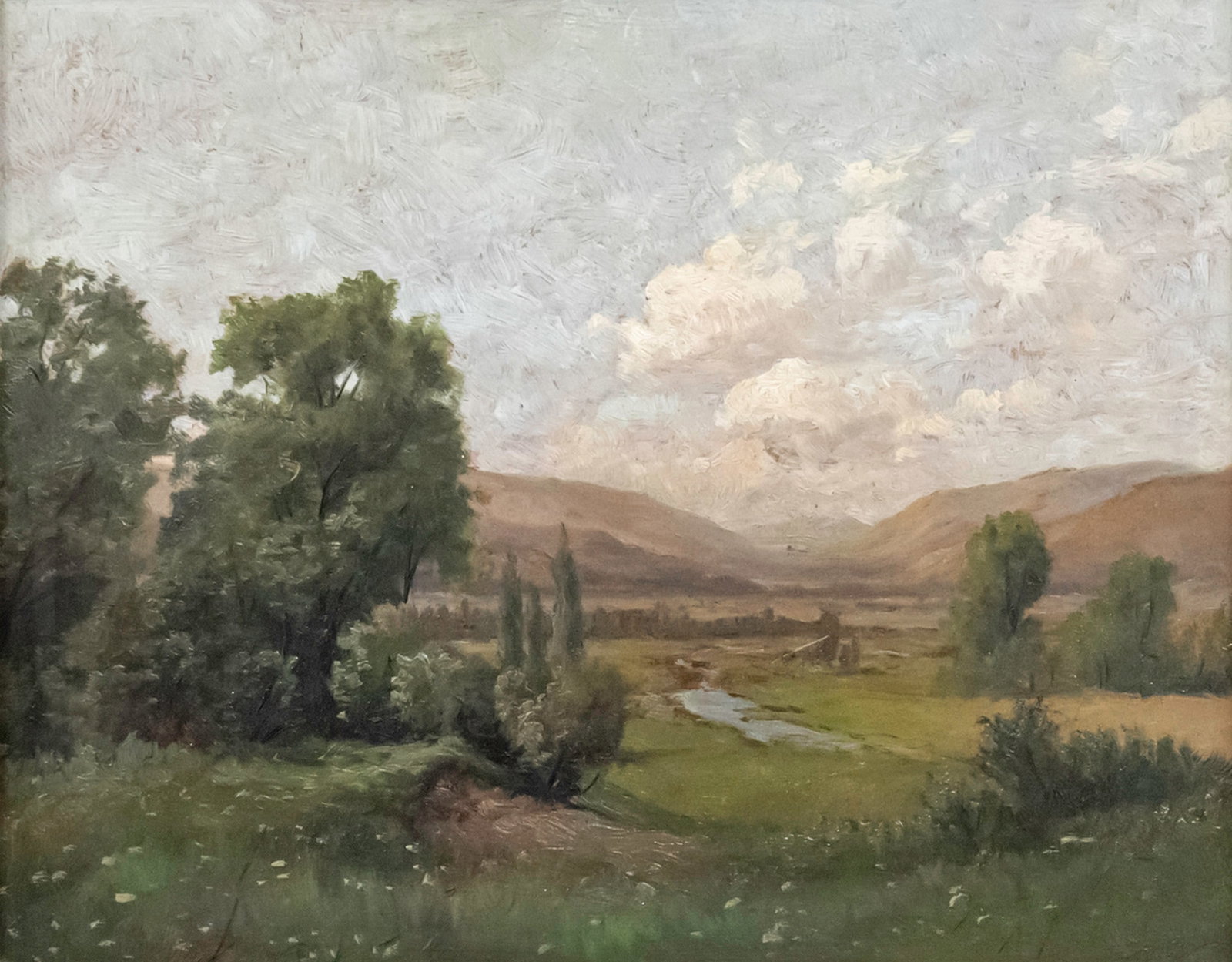 Carl Spitz (Germany, 1853-1937) - Landscape, Oil on Board. (1 of 3)