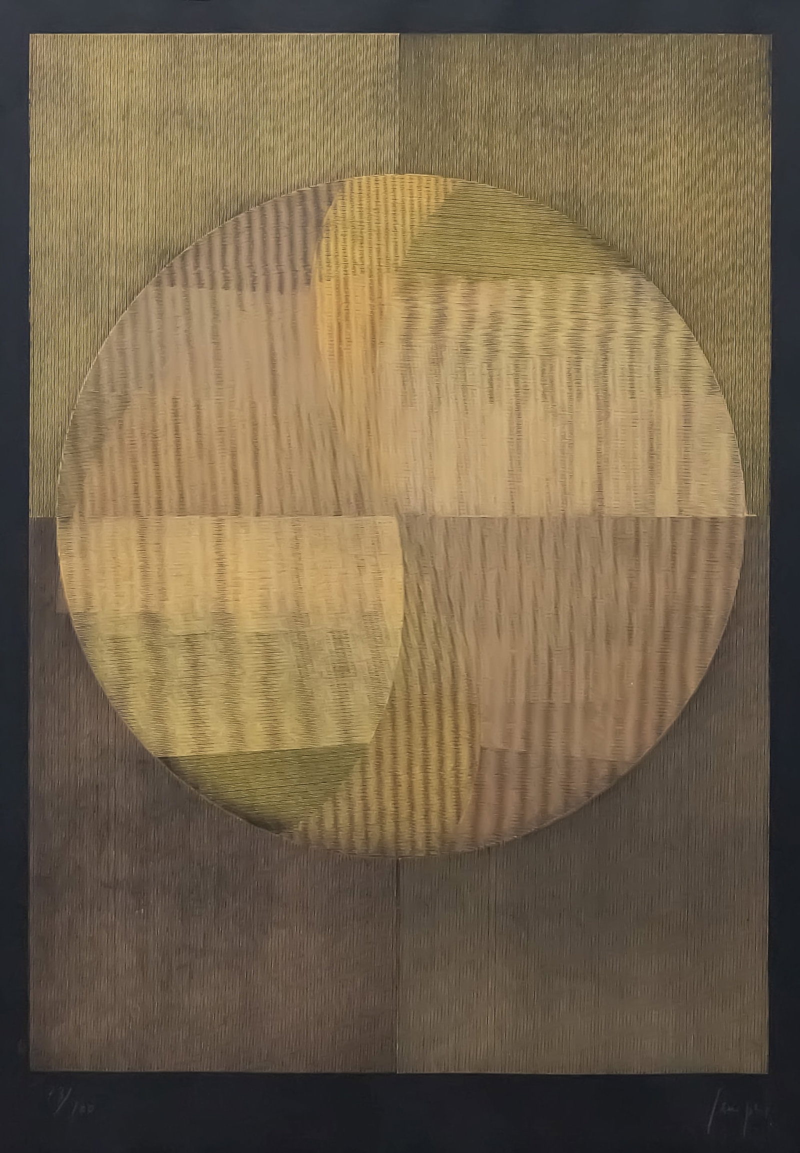 Eusebio Sempere (Spanish, 1923-1985) - Serigraph.: Eusebio Sempere (Spanish, 1923-1985) - Serigraph. Signed and numbered - 73/100. With a certificate of authenticity issued by Ediciones Poligrafa, Barcelona, 1976. Plate: 48x34cm.