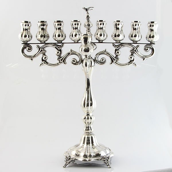 Sterling Silver Large Hanukkah Lamp Menorah. (1 of 6)