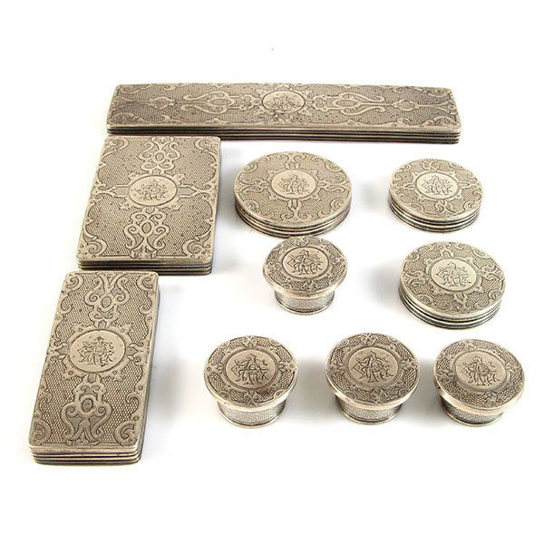 10 Sterling Silver Caps & Jar Tops Thomas J Watson 1868 (1 of 4)