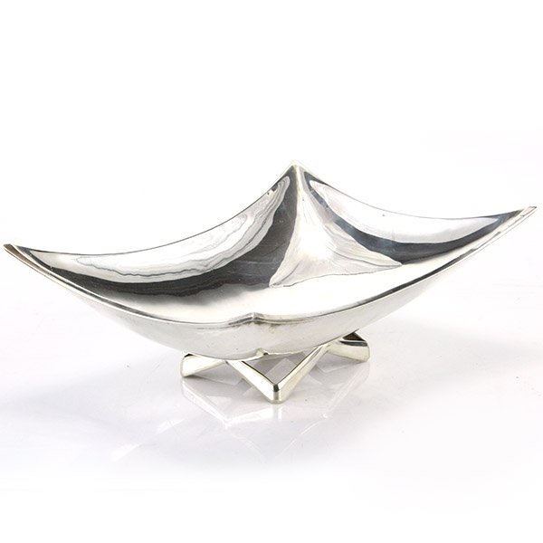 Sterling Silver Rectangular Bowl Centerpiece, Mexico. (1 of 5)