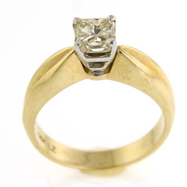14k Yellow and White Gold & 1ct Diamond Engagement Ring (1 of 6)