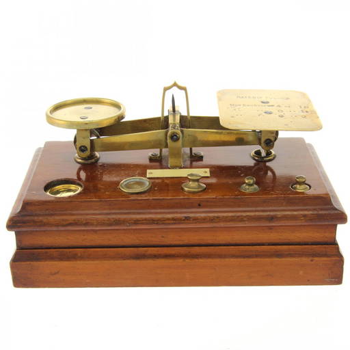 English Brass Postal Letter Scale, Circa 1880.