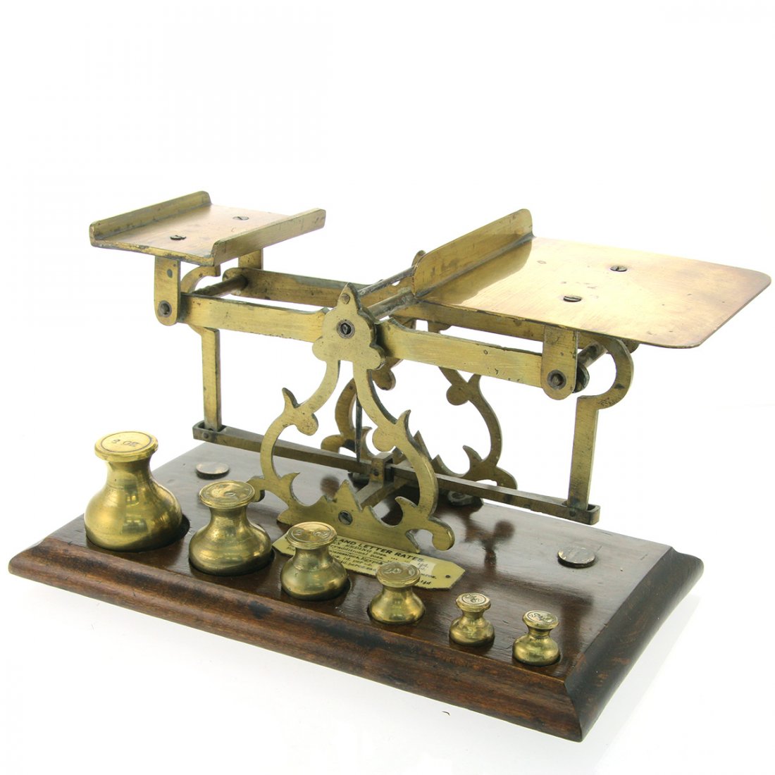 English Brass Postal Letter Scale, Circa 1880. (1 of 5)