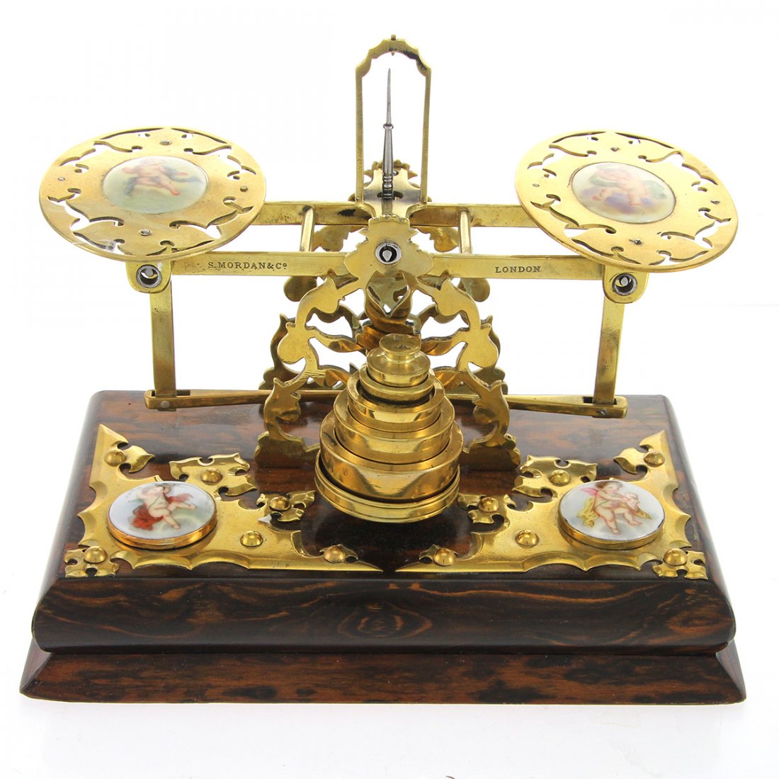 Sampson Mordan Brass and Porcelain Letter Scale. (1 of 10)