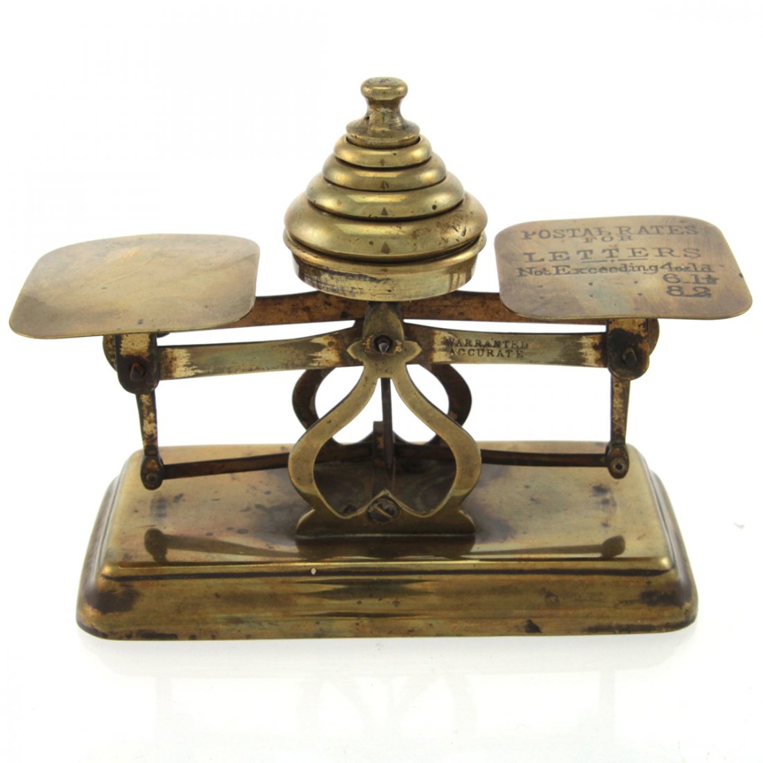 English Brass Postal Letter Scale, Circa 1880. (1 of 7)