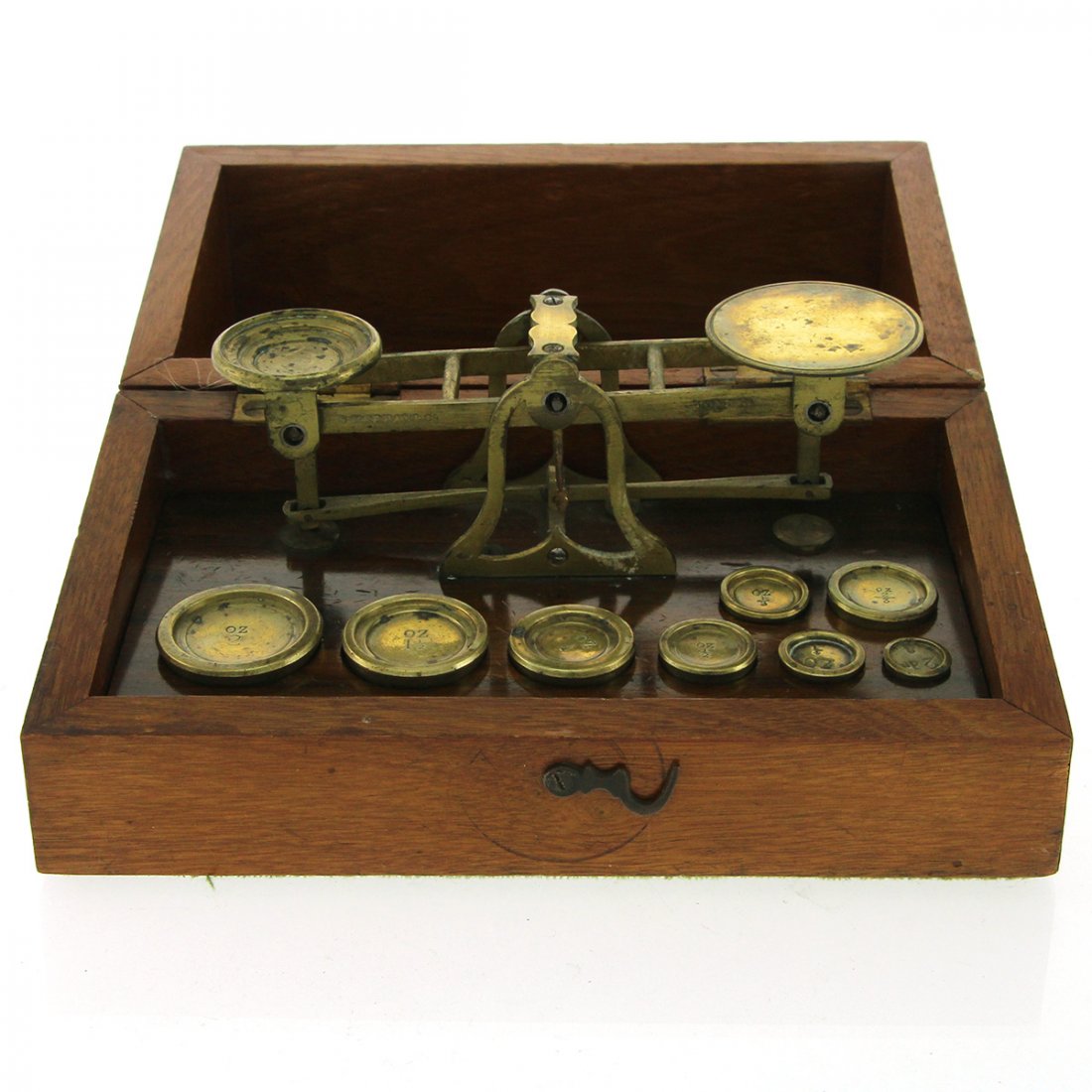 Sampson Mordan Cased Brass Letter Postal Scale. (1 of 6)