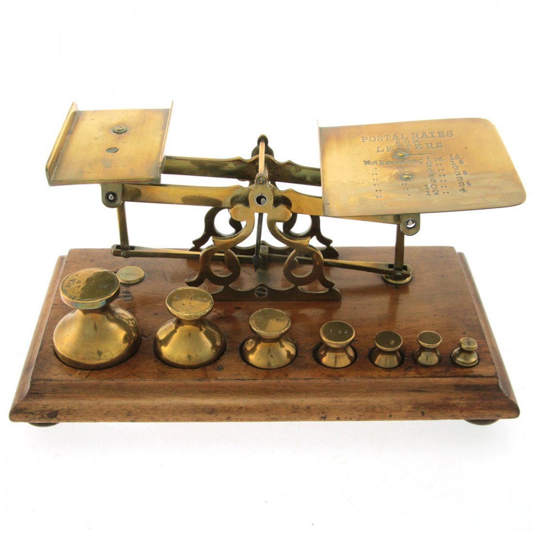 English Brass Postal Letter Scale, Circa 1880. (1 of 7)