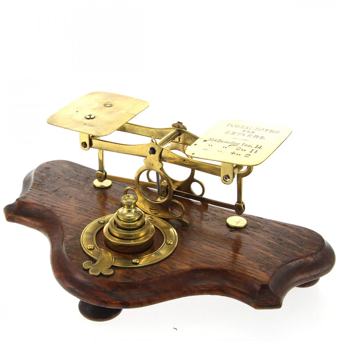 English Brass Postal Letter Scale, Circa 1880. (1 of 3)