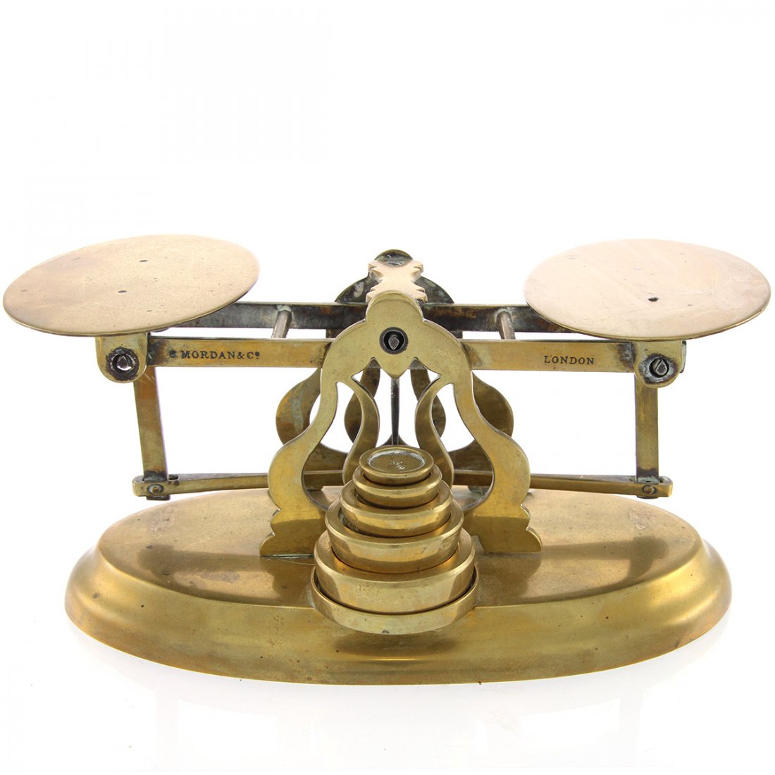 Sampson Mordan Brass Letter Scale, London, Circa 1880. (1 of 6)