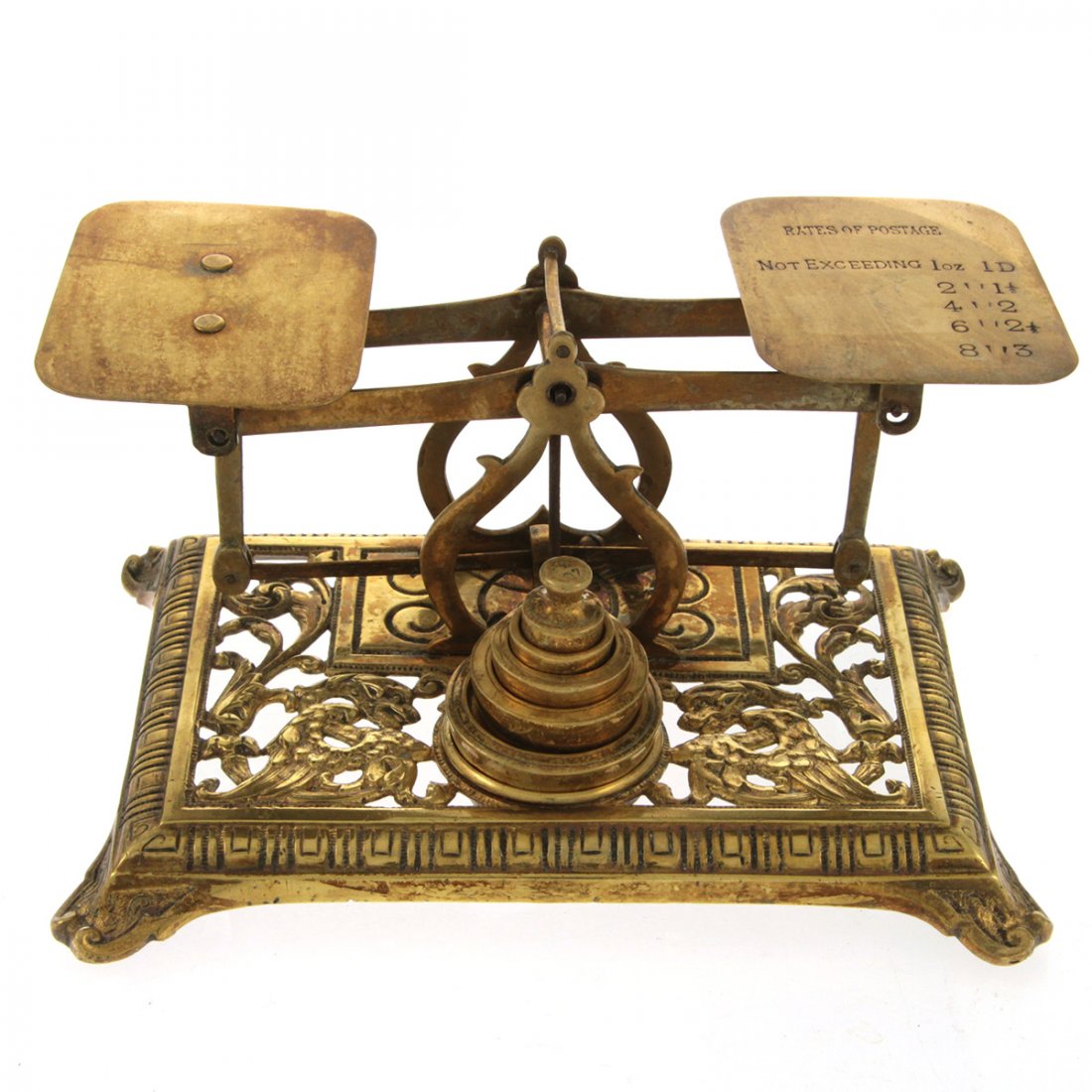 English Brass Postal Letter Scale, Circa 1880. (1 of 5)