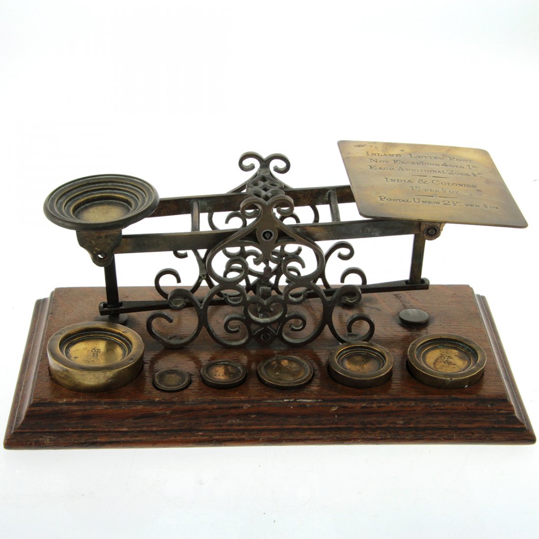 Sampson Mordan Brass Postal Scale London Circa 1870 (1 of 8)