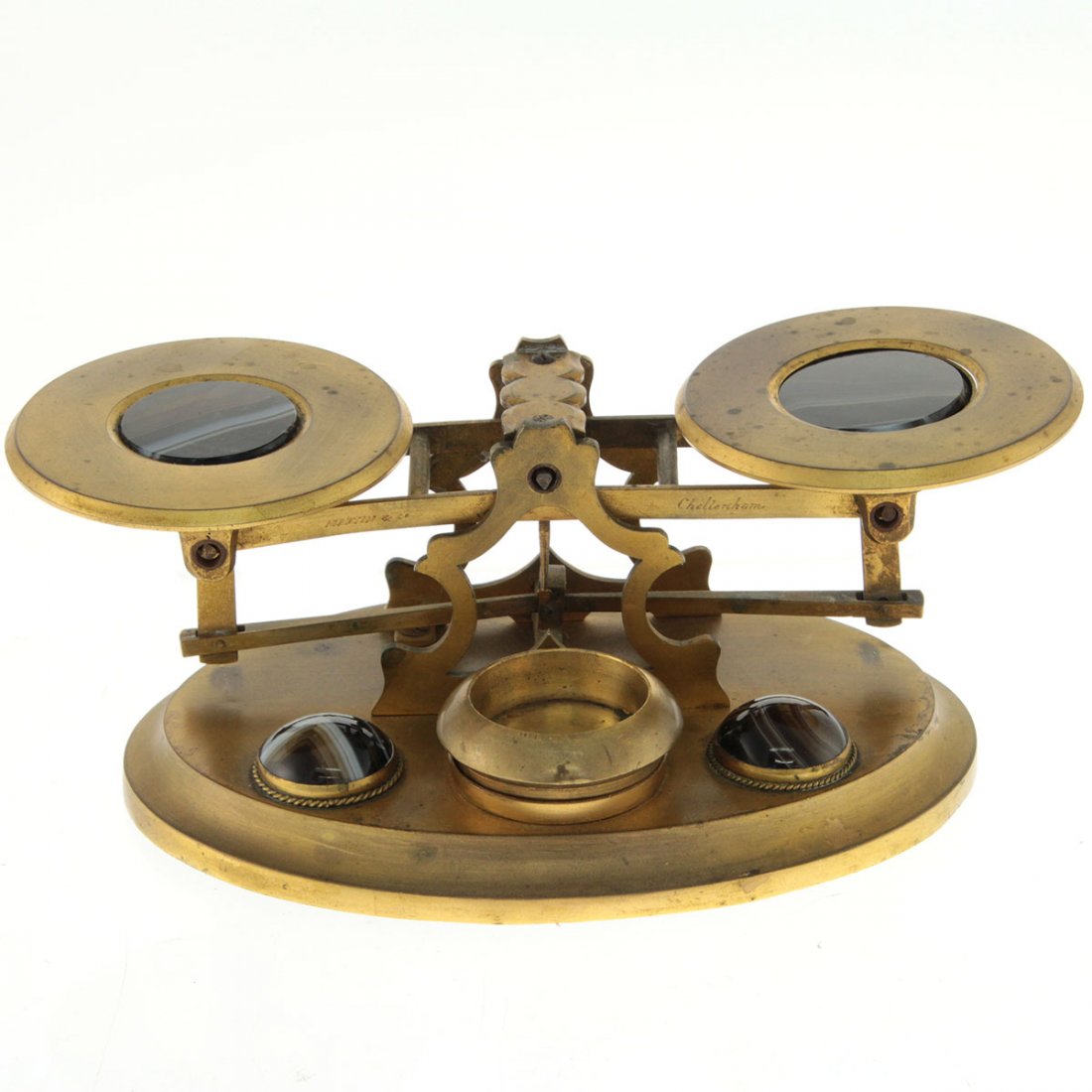 Martin & Co Brass & Agate Postal Letter Scale. (1 of 6)