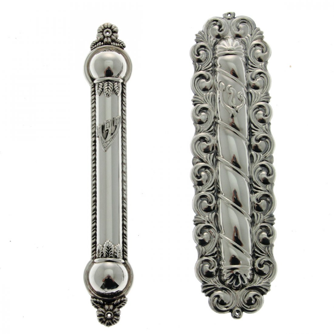 Two Sterling Silver Mezuzah Cases. (1 of 3)
