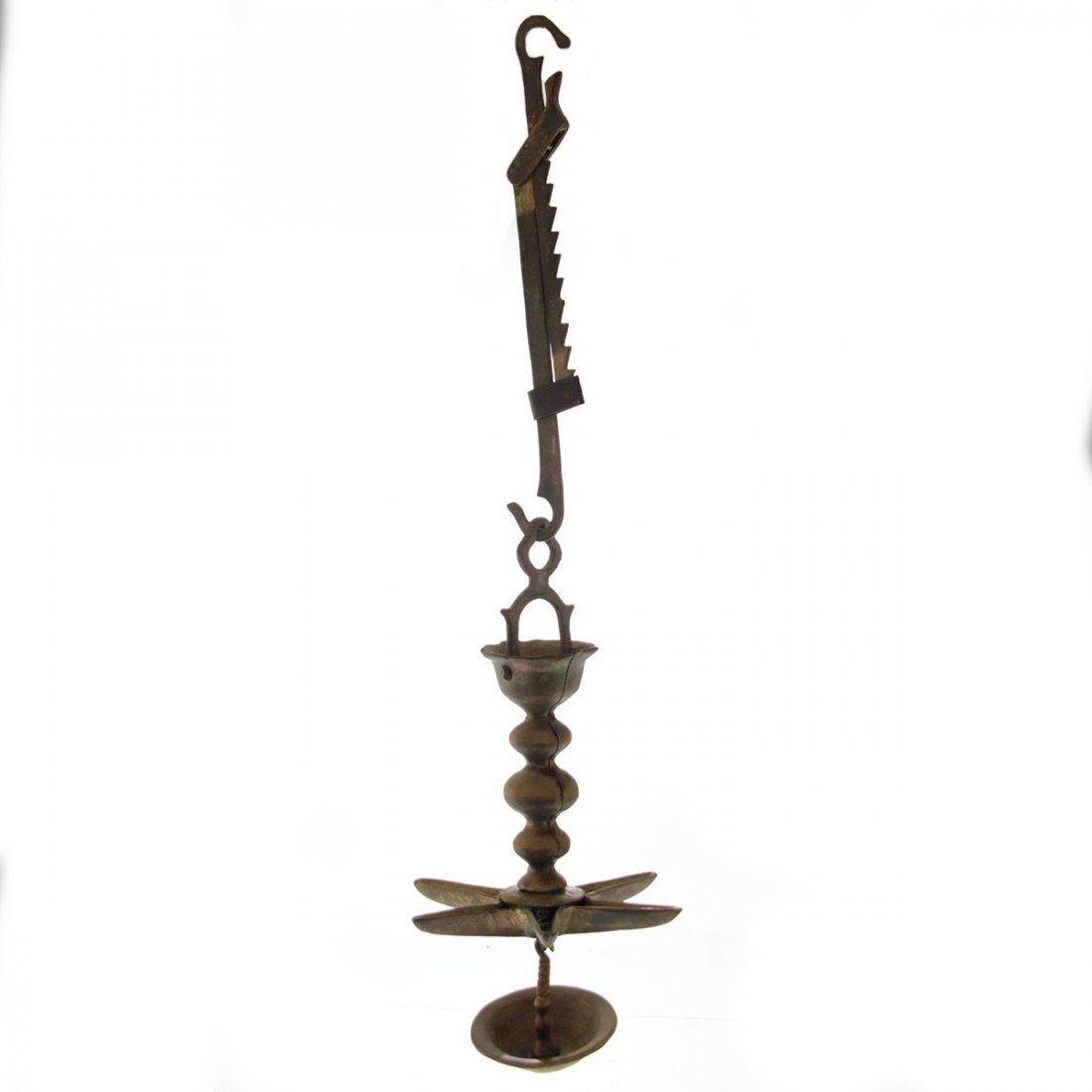 Jewish Brass Synagogue Sabbath Lamp Judenstern. (1 of 5)