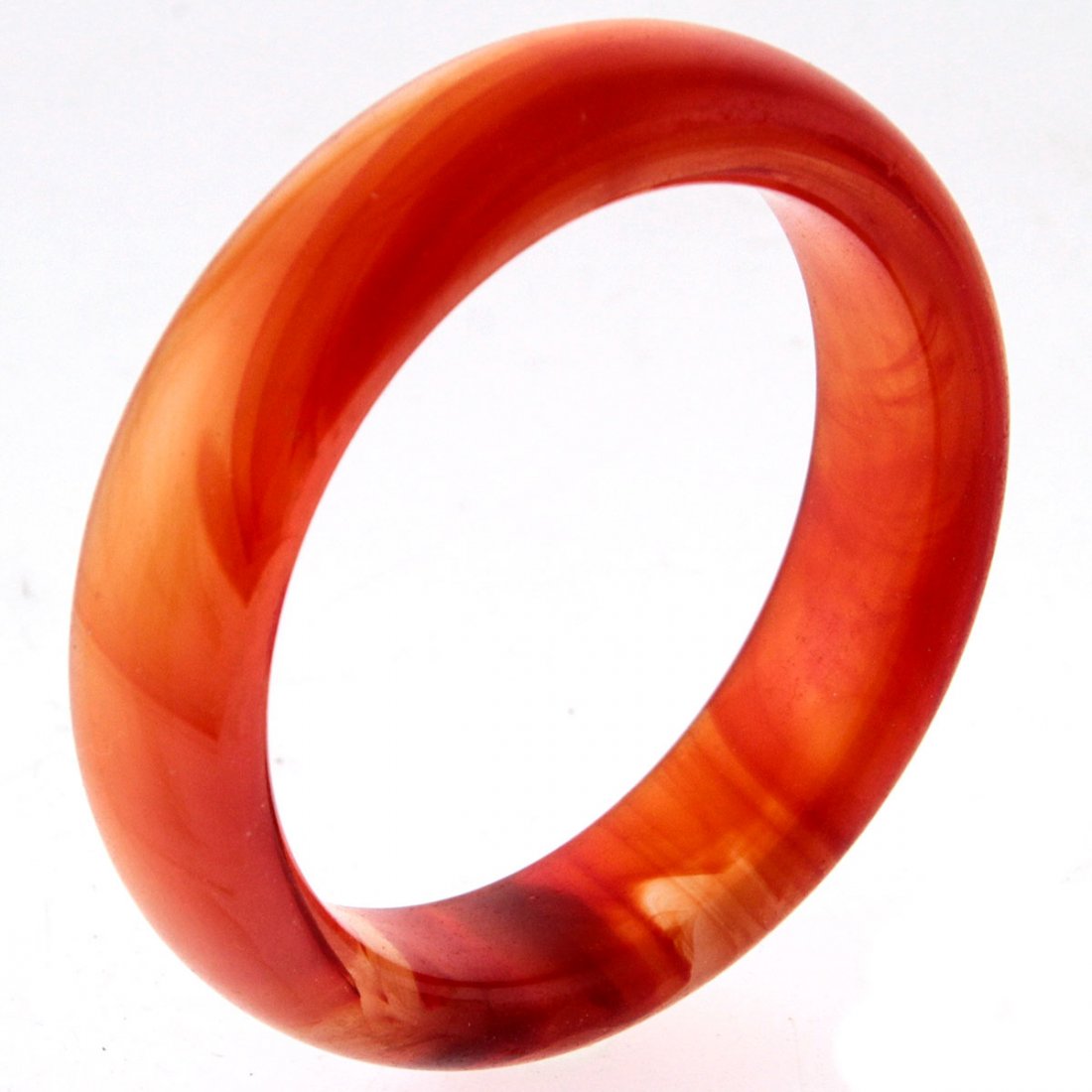 Chinese Red Jade Bangle Bracelet. (1 of 3)