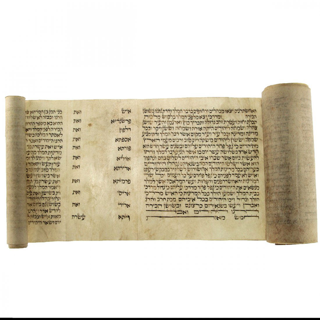 Esther Scroll Megillah On Parchment, Italy, Circa 1800. (1 of 7)