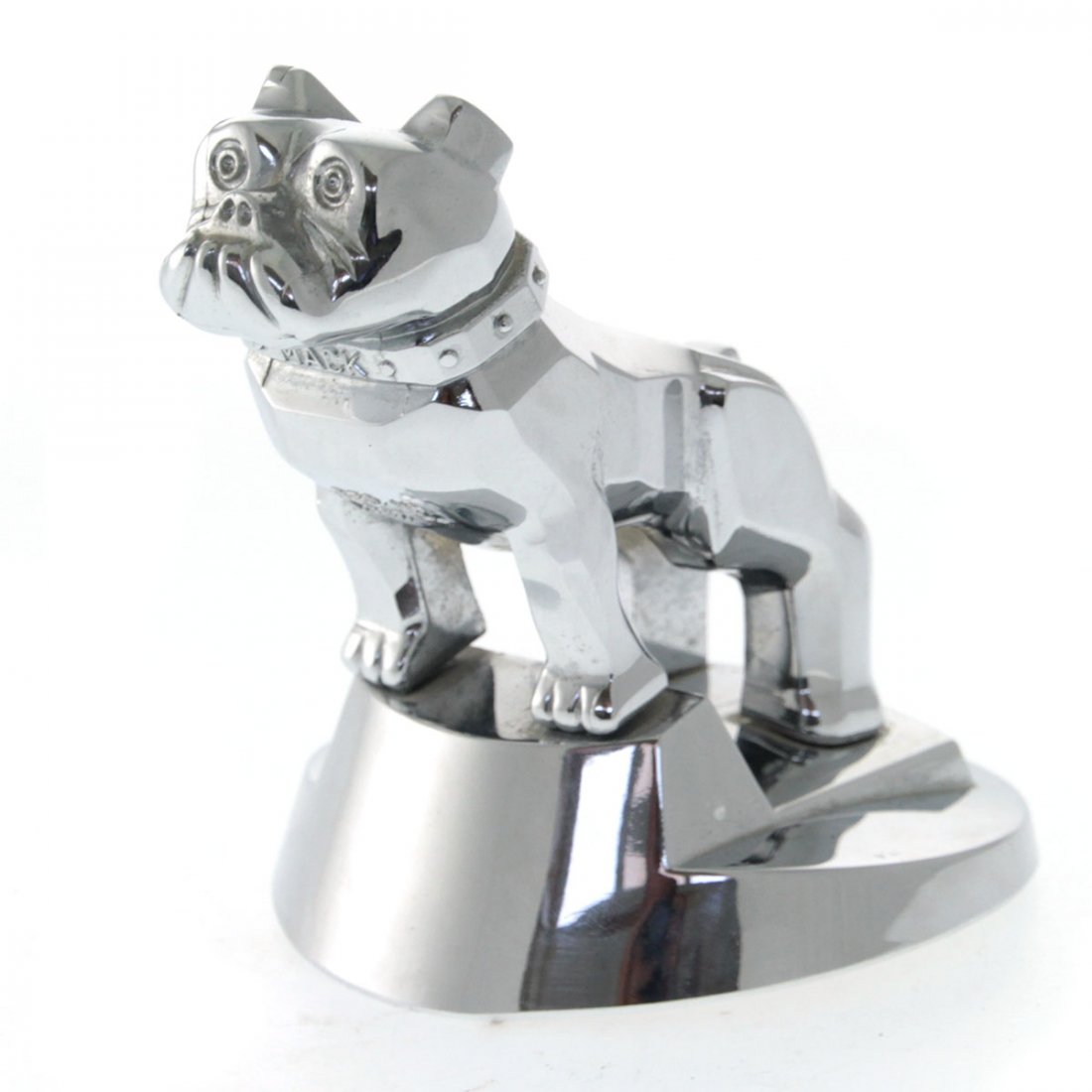 Mack Truck Bulldog Car Mascot.: Mack Truck Bulldog Car Mascot. Designed by Alfred Masury. Registered No. 1,387,477. Height: 12cm / 4.7in.