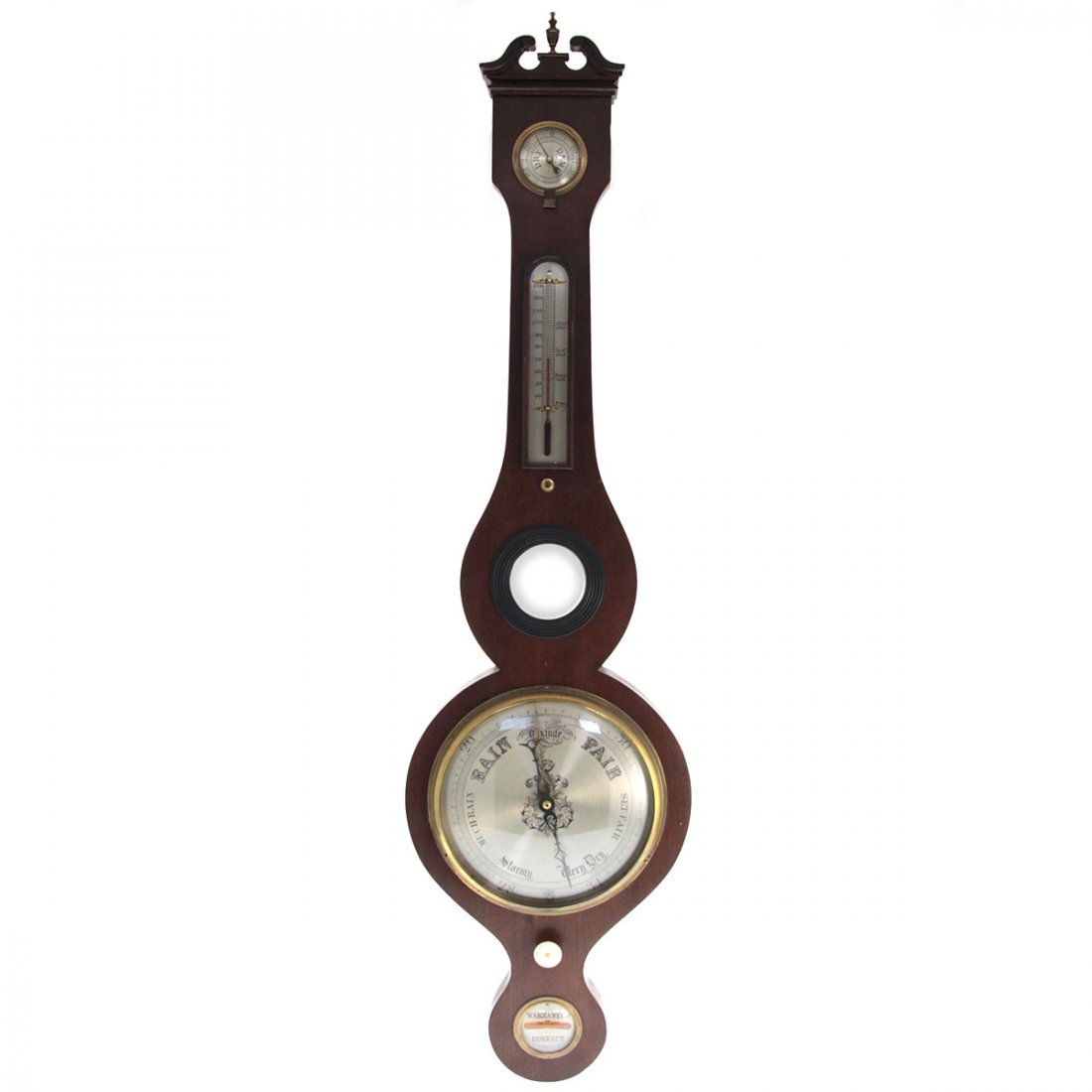 Mahogany Barometer Thermometer Hygrometer. (1 of 7)
