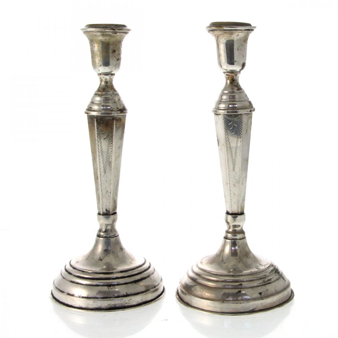 Pair of Silver Candlesticks. (1 of 5)