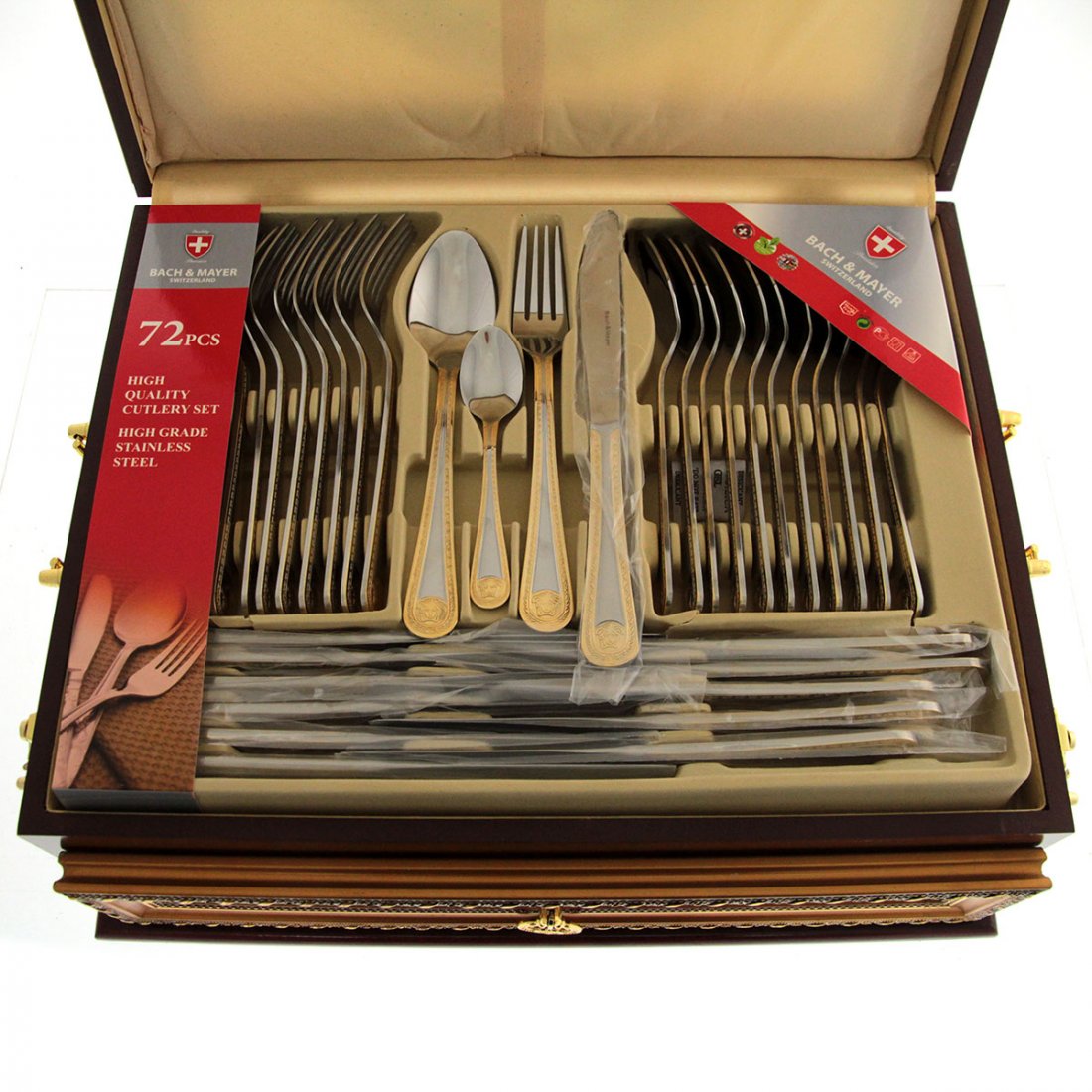 Bach & Mayer 72pcs Stainless Steel Flatware Set. (1 of 10)