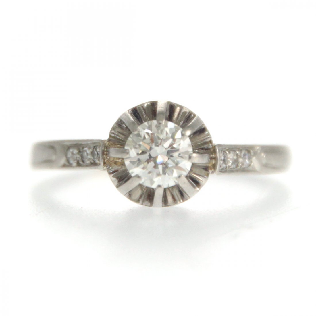 Platinum 0.45ct Diamond Ring. (1 of 5)