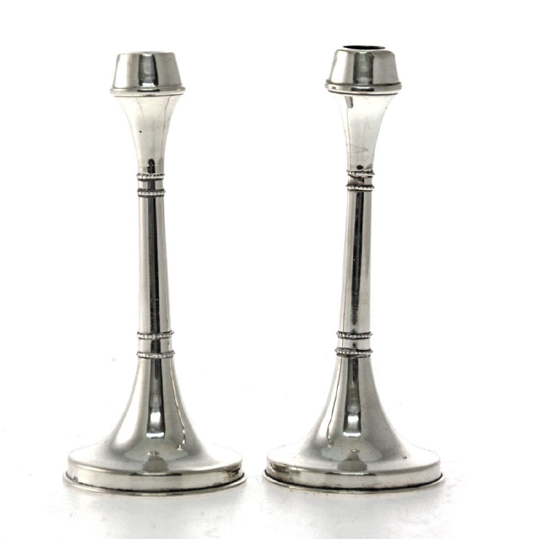 Pair of Silver Candlesticks. (1 of 3)