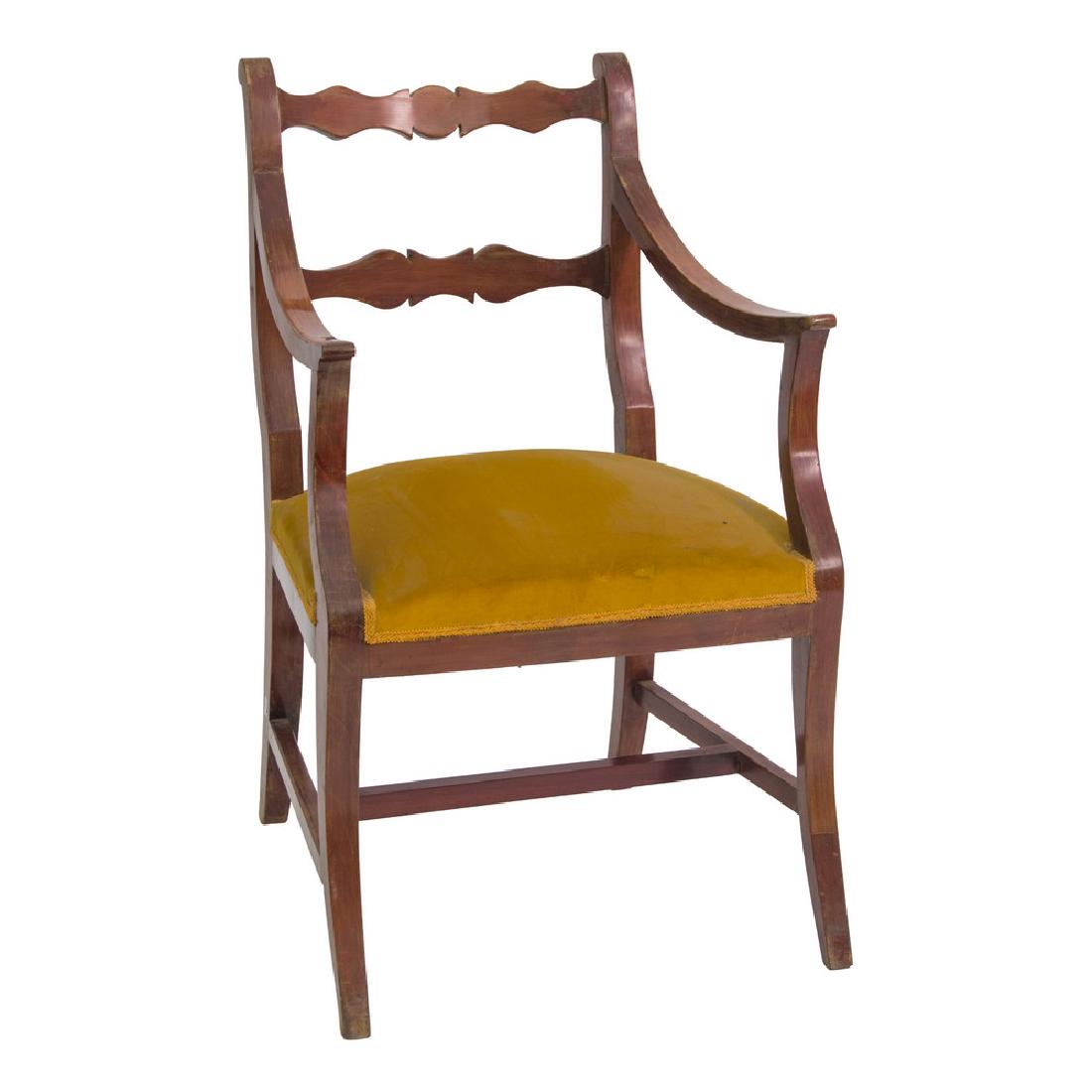 POLTRONA direttoria in ciliegio. Sicilia prima meta': POLTRONA direttoria in ciliegio. Sicilia prima meta' del XIX secolo Misure: cm 58 x 52 x h 98