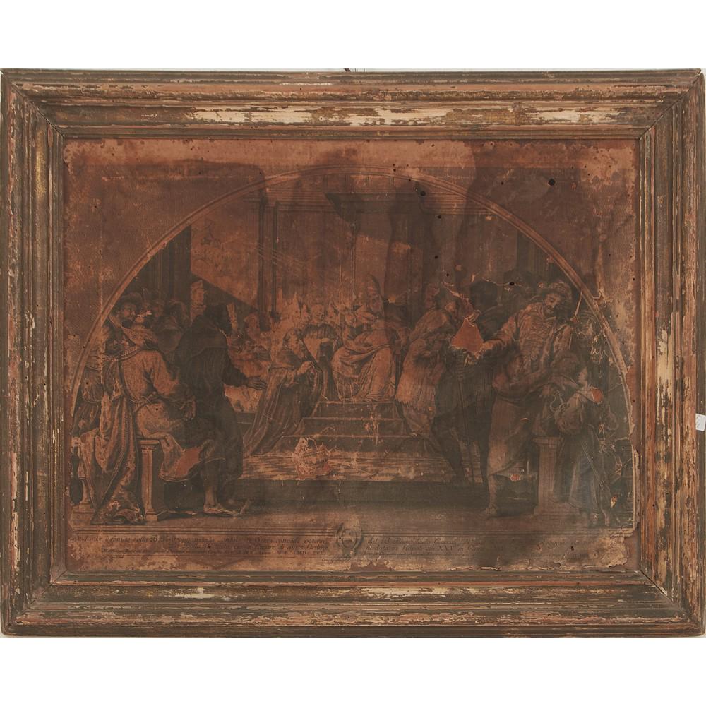 INCISIONE raffigurante "Commemorazione". Italia XVIII: INCISIONE raffigurante "Commemorazione". Italia XVIII secolo Misure: cm 41 x 55