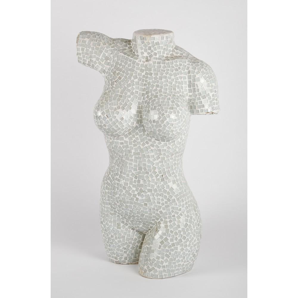 ASCANIO RENDA 1951 (attr.le) BUSTO femminile in resina: ASCANIO RENDA 1951 (attr.le) BUSTO femminile in resina e mosaico in vetro, base in vetro di Murano. Misure: h cm 59
