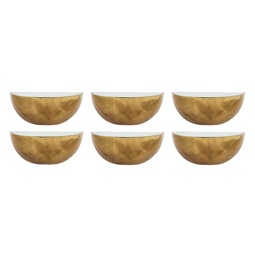 PRODUZIONE ITALIANA ANNI '70 SEI APPLIQUES a mezzaluna: PRODUZIONE ITALIANA ANNI '70 SEI APPLIQUES a mezzaluna in ottone lucidato. Misure: cm 33 x 16 x h 16