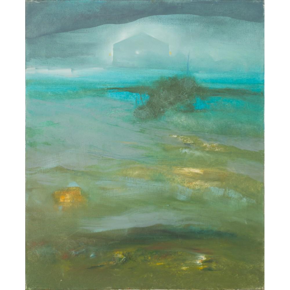 P. MIGHIARINI OLIO su tela "D'inverno - 2000", firmato: P. MIGHIARINI OLIO su tela "D'inverno - 2000", firmato nel retro. Misure: cm 60 x 50