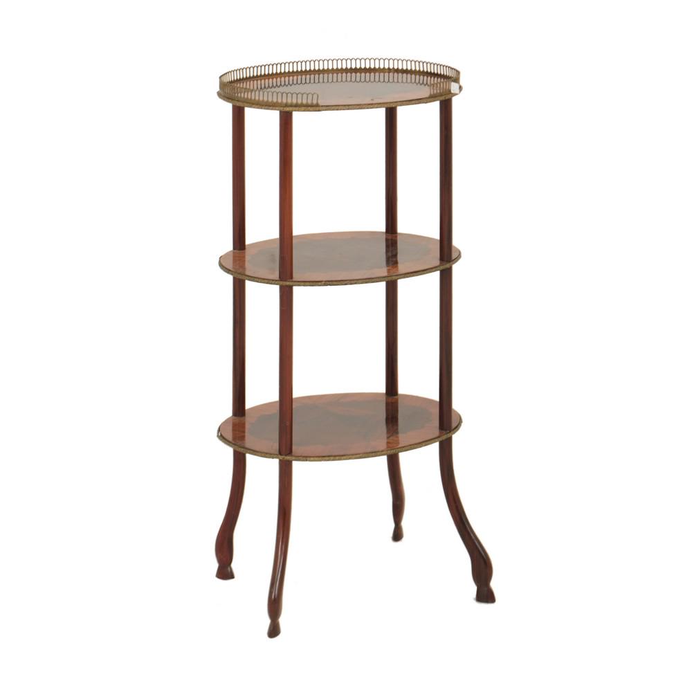 TAVOLINO a tre ripiani in bois de rose ed ebano. (1 of 1)