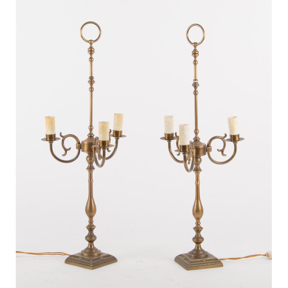 COPPIA CANDELABRI a tre luci in bronzo. Sicilia XX (1 of 1)