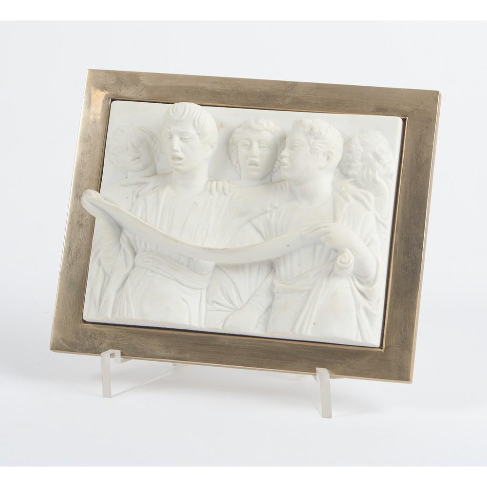 BASSORILIEVO in bisquit Ginori raffigurante "Scena (1 of 1)