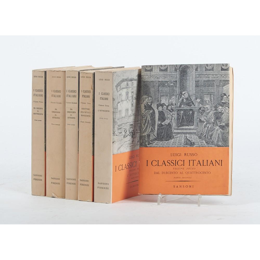SEI VOLUMI Luigi  Russo  "I classici italiani", ed. (1 of 1)