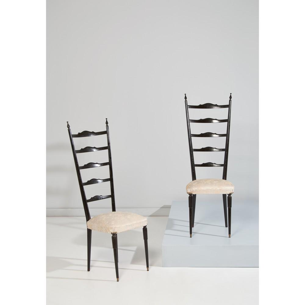 PAOLO BUFFA (Attr.le) Prod. Italia 1950 Coppia sedie in (1 of 1)