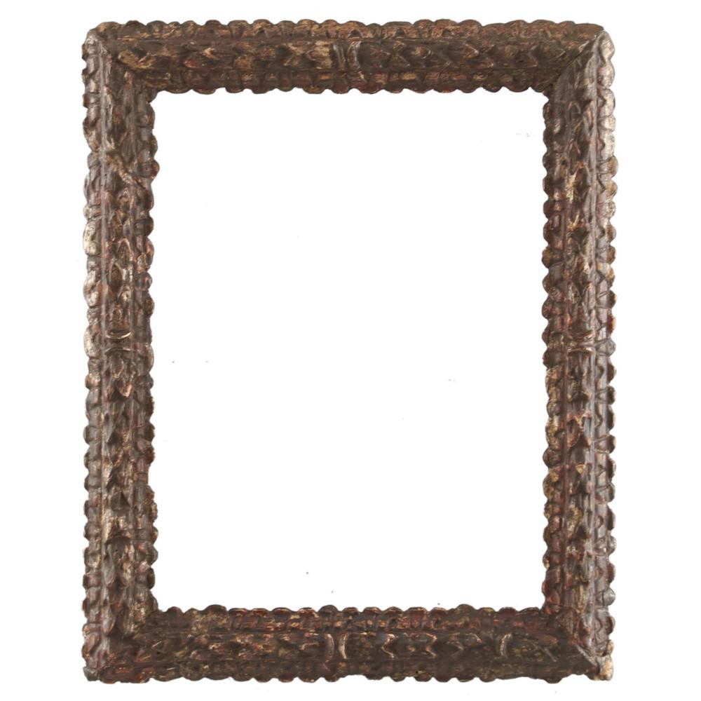 CORNICE in legno intagliato e dorato ad argento a (1 of 1)