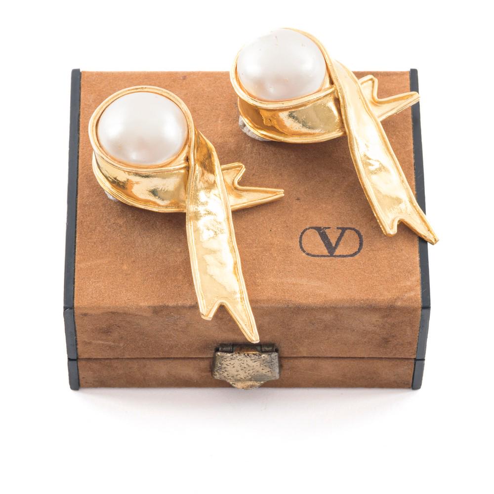 VALENTINO GARAVANI GRANDE PAIO DI ORECCHINI VINTAGE (1 of 1)